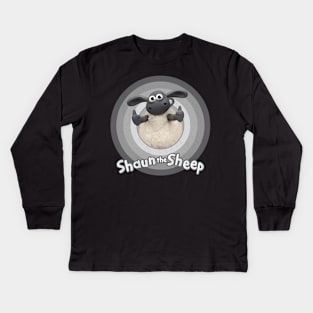 Vintage TV Series The Sheep Cartoon Shaun Kids Long Sleeve T-Shirt